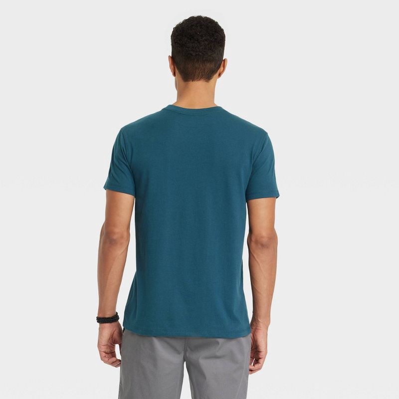 slide 2 of 3, Men's Every Wear Short Sleeve T-Shirt - Goodfellow & Co™ Thunderbolt Blue L, 1 ct