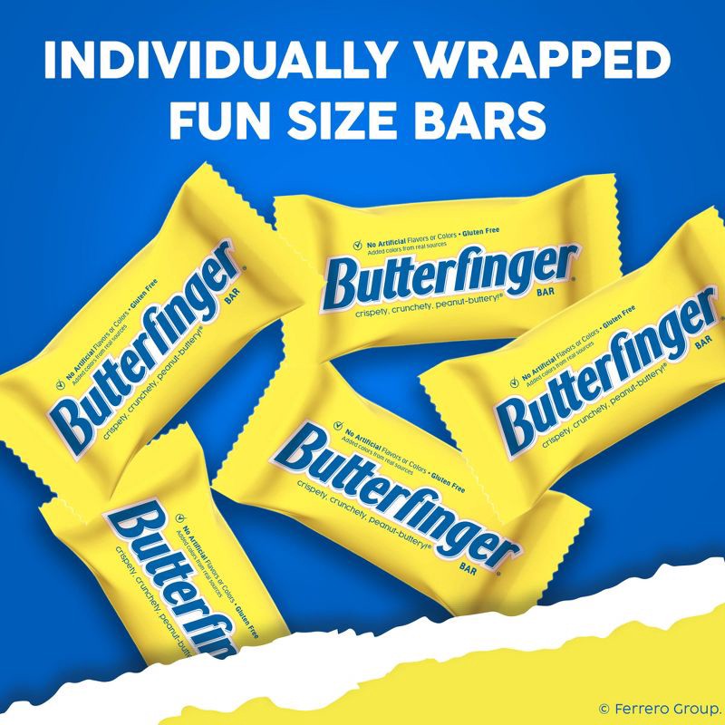 slide 4 of 10, Butterfinger Fun Size Chocolate Candy Bar 10.2oz Bag, 10.2 oz