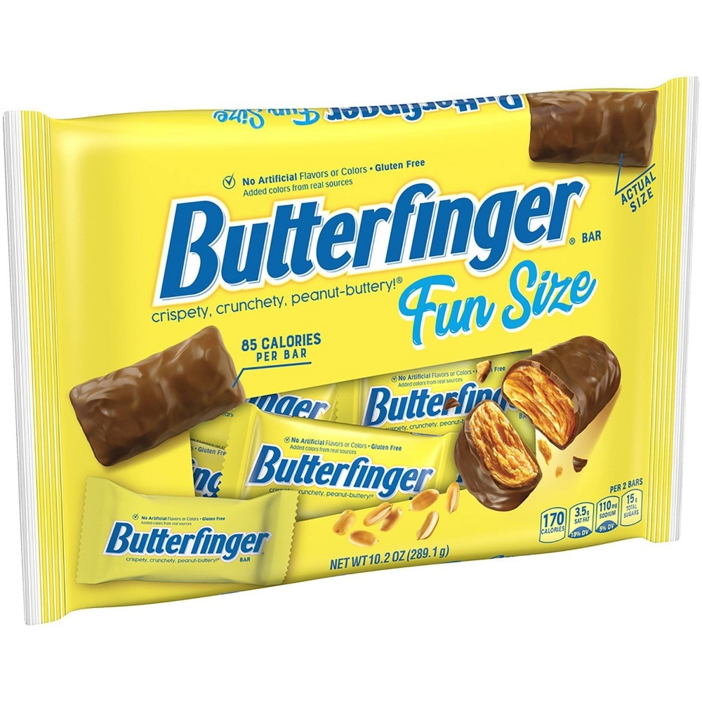 slide 4 of 9, Butterfinger Fun Size Chocolate Bar 10.2oz Bag, 10.2 oz
