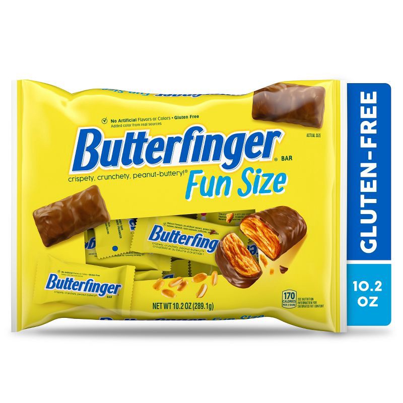 slide 1 of 9, Butterfinger Fun Size Chocolate Candy Bar 10.2oz Bag, 10.2 oz