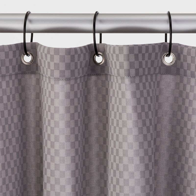 slide 4 of 4, Shower Curtain Rings Matte Black - Threshold™, 1 ct