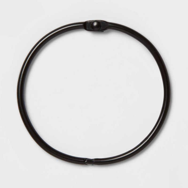 slide 1 of 4, Shower Curtain Rings Matte Black - Made By Design, 1 ct