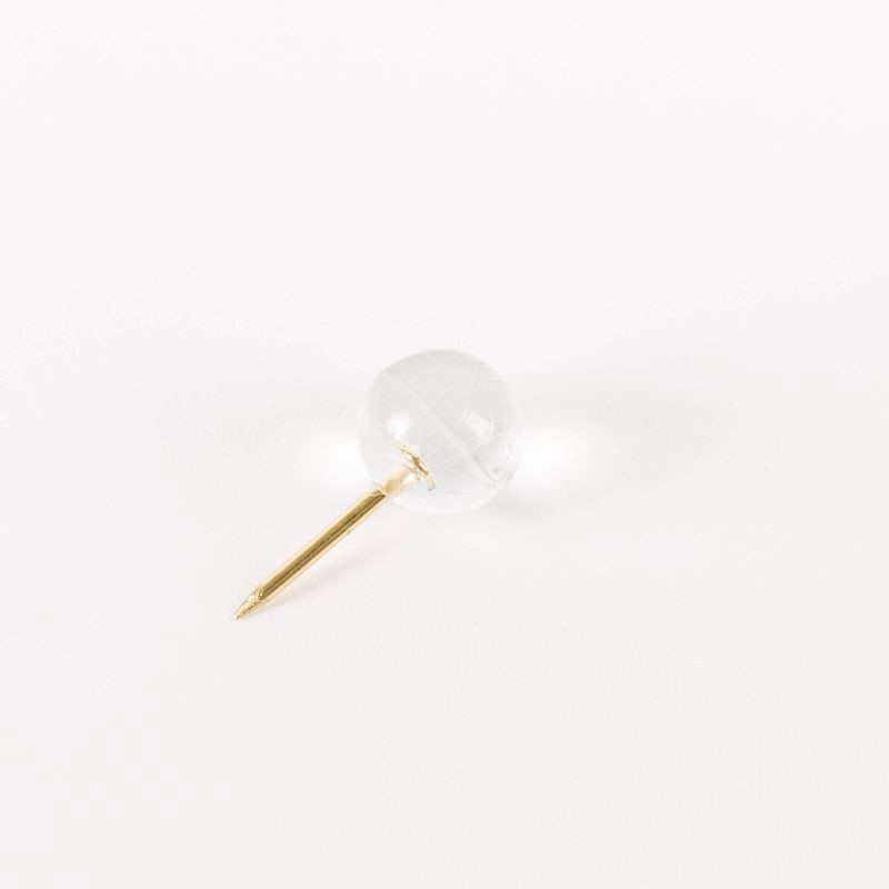 slide 4 of 6, U Brands 100ct Push Pins - Clear, 100 ct