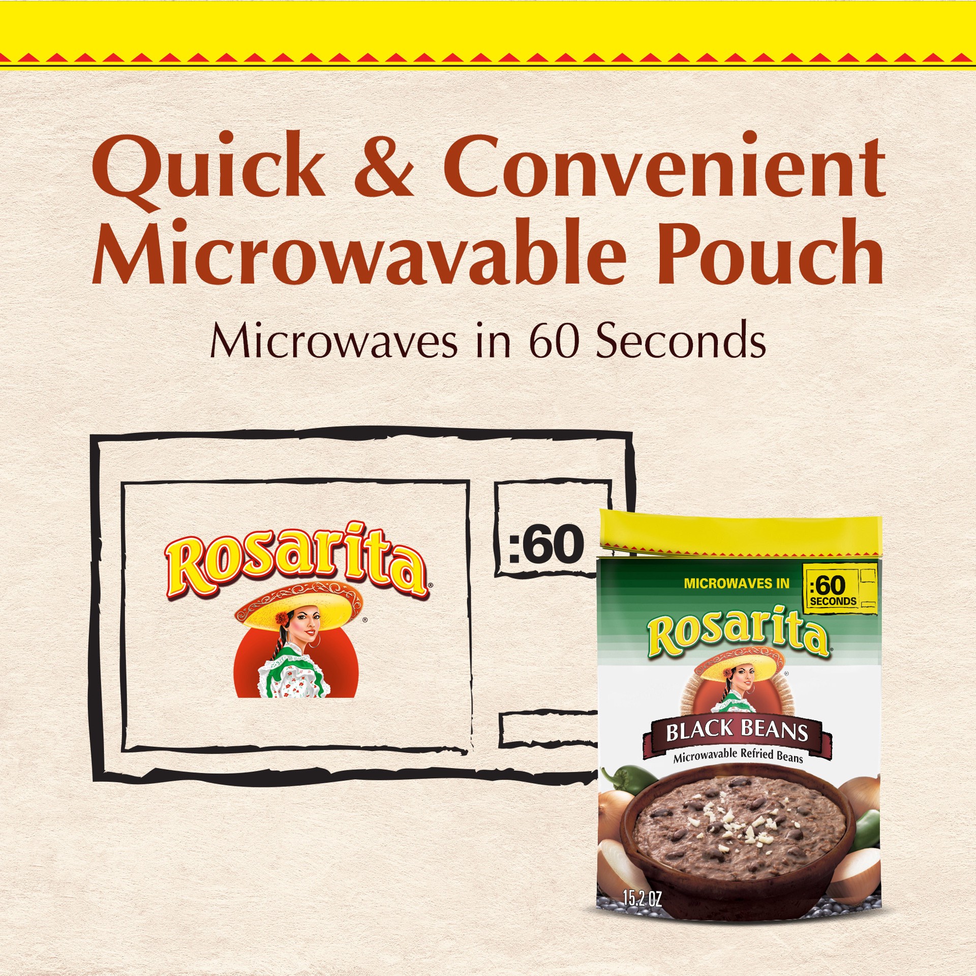 slide 3 of 5, Rosarita Refried Black Beans 15.2 oz, 15.2 oz