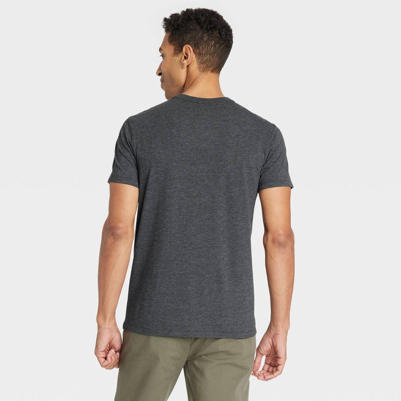 slide 2 of 3, Men's Every Wear Short Sleeve T-Shirt - Goodfellow & Co™ Railroad Gray XL: Cotton Blend, Midweight, Crew Neck, Machine Washable, 1 ct