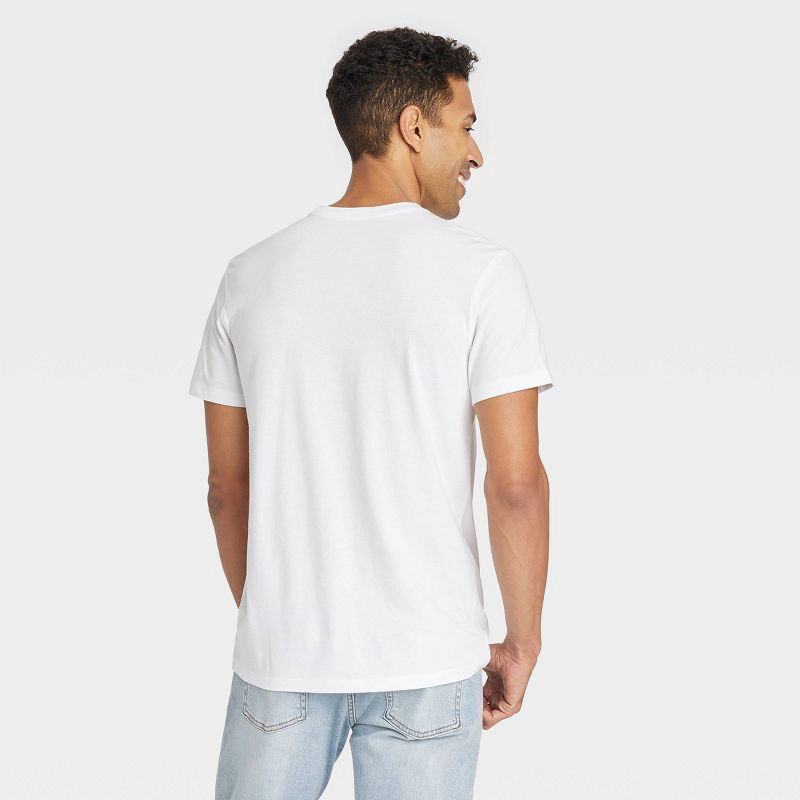 slide 2 of 3, Men's Every Wear Short Sleeve T-Shirt - Goodfellow & Co™ White L: Cotton Recycled Polyester Blend, 1 ct