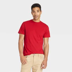 Men's Every Wear Short Sleeve T-Shirt - Goodfellow & Co™ Red Velvet XXL: Crew Neck
