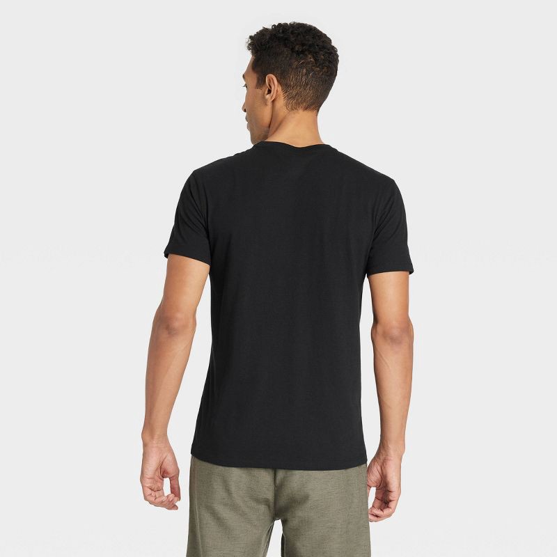 slide 2 of 3, Men's Every Wear Short Sleeve T-Shirt - Goodfellow & Co™ Black S: Cotton Blend, Recycled Polyester, Crew Neck, Machine Washable, 1 ct