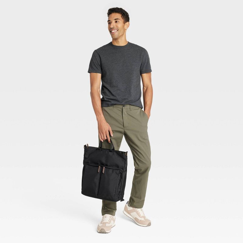 slide 3 of 3, Men's Every Wear Short Sleeve T-Shirt - Goodfellow & Co™ Railroad Gray L: Crew Neck, 1 ct