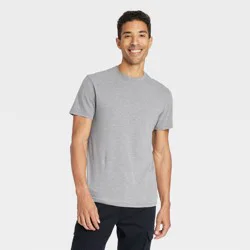 Men's Every Wear Short Sleeve T-Shirt - Goodfellow & Co™ Gray S: Crew Neck, Midweight