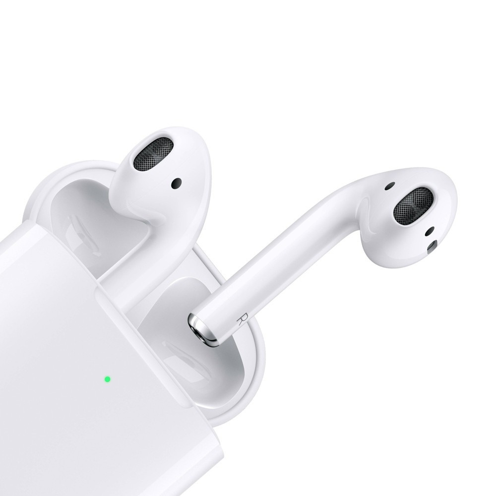 slide 2 of 3, Apple AirPods True Wireless Bluetooth Headphones (2nd Generation) with Wireless Charging Case, 1 ct