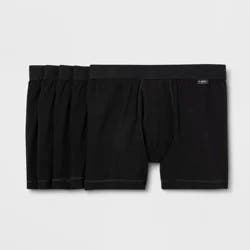 Men's Boxer Briefs 5pk - Goodfellow & Co™ Black L: Cotton-Spandex Blend, Mid Rise, Full Waistband Elastic, Machine Washable