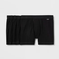 Men's Boxer Briefs 5pk - Goodfellow & Co™ Black XL: Cotton Spandex Blend, Mid Rise, Jersey Fabric