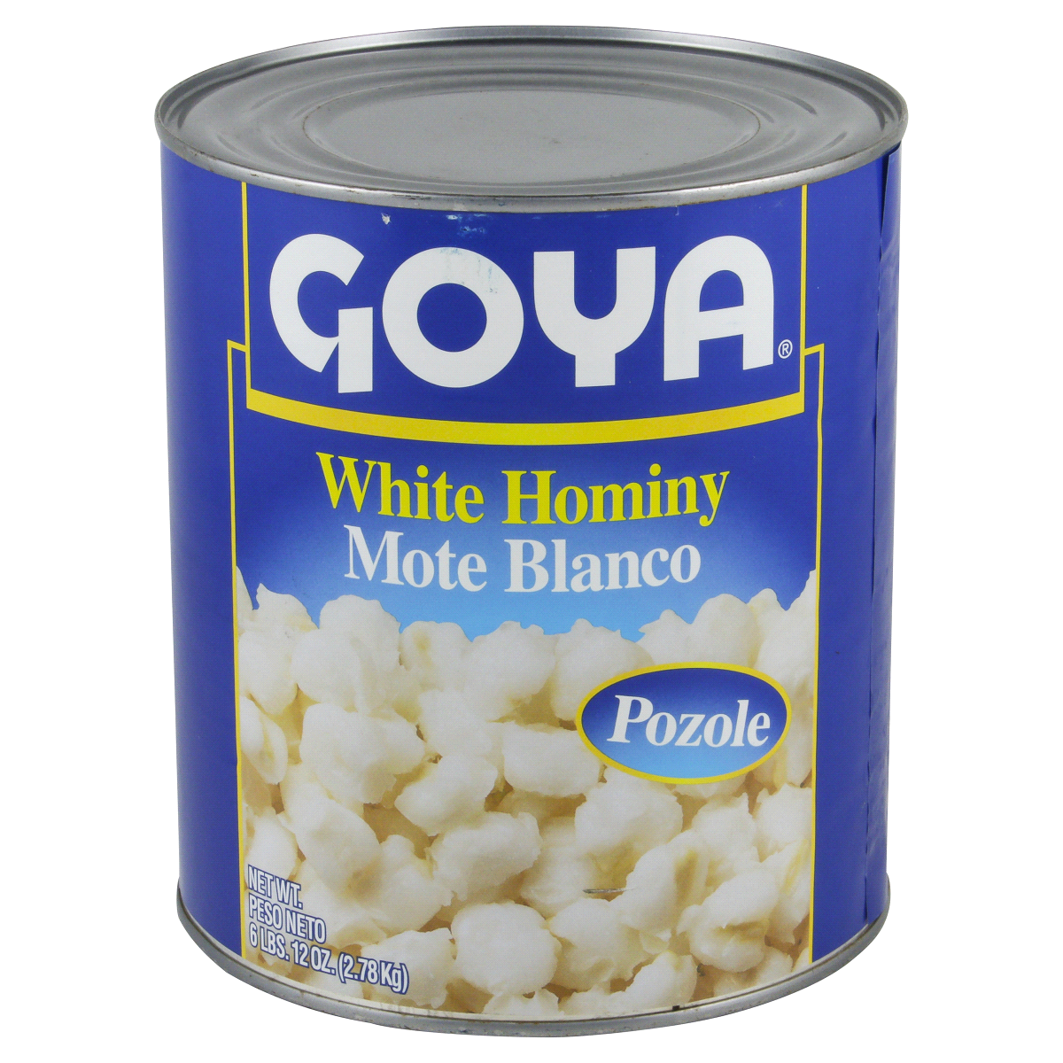 slide 1 of 4, Goya White Hominy, 108 oz