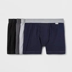 Men's Boxer Briefs 5pk - Goodfellow & Co™ Black/Gray/Navy XL: Lightweight Cotton Spandex Blend, Mid Rise, Machine Washable