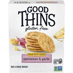 Good Thins Gluten Free Rice Crackers Parmesan & Garlic - 3.5oz
