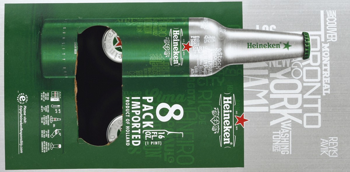 slide 4 of 6, Heineken Premium Lager, 8 ct; 16 fl oz