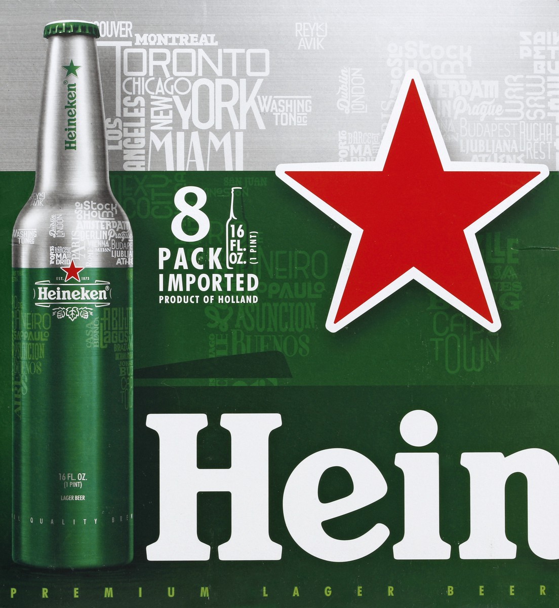 slide 6 of 6, Heineken Premium Lager, 8 ct; 16 fl oz