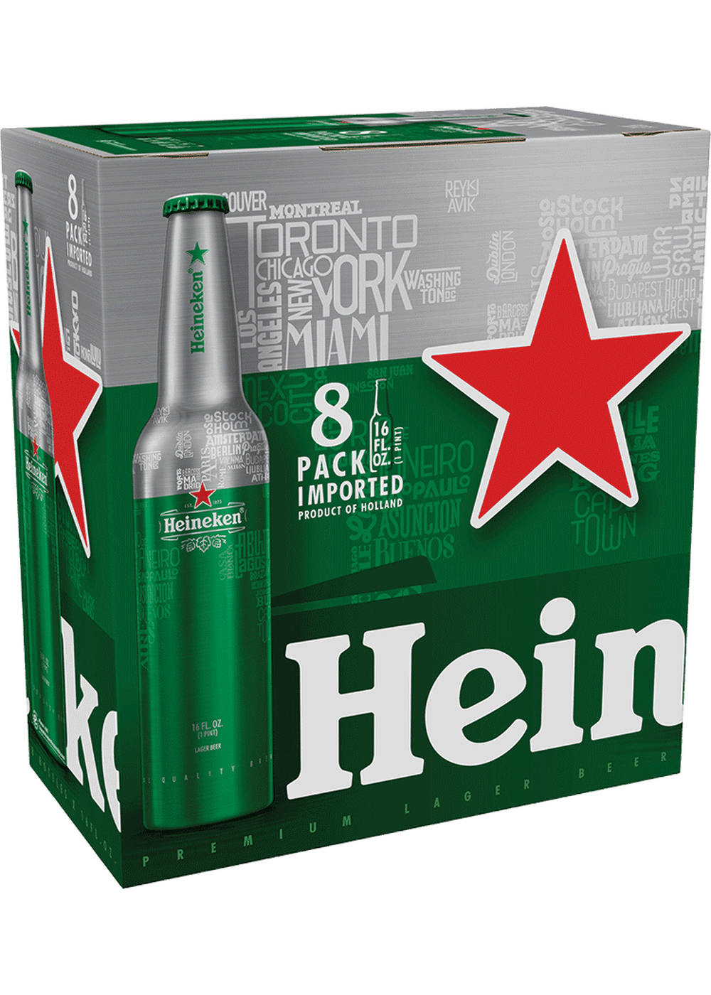 slide 1 of 1, Heineken Beer Alum, 8 ct; 16 fl oz