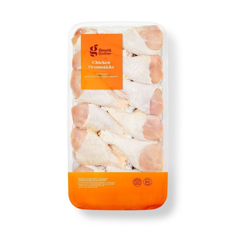 slide 1 of 3, Chicken Drumsticks Value Pack - 4.28-5.83lbs - price per lb - Good & Gather™, per lb