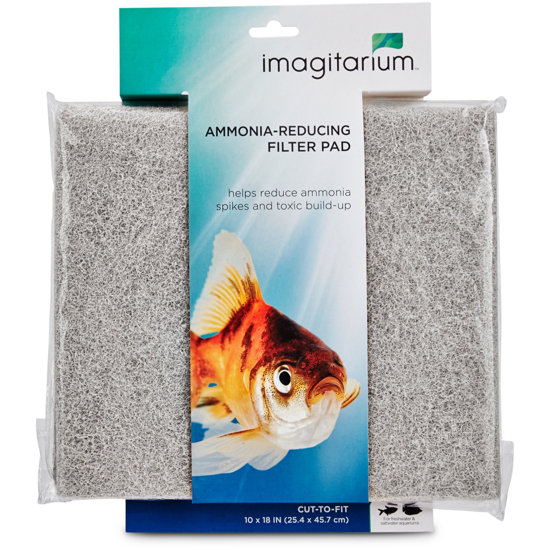 slide 1 of 1, Imagitarium Ammonia-Reducing Filter Pad, 10 in x 18 in