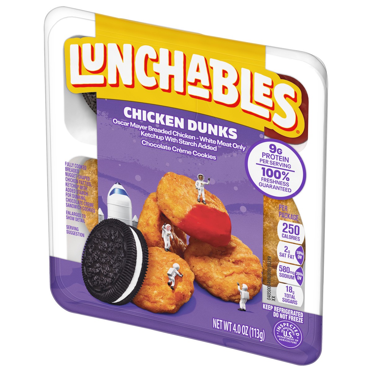 slide 6 of 9, Lunchables Chicken Dunks with Chocolate Creme Cookies, 4 oz Tray, 4 oz