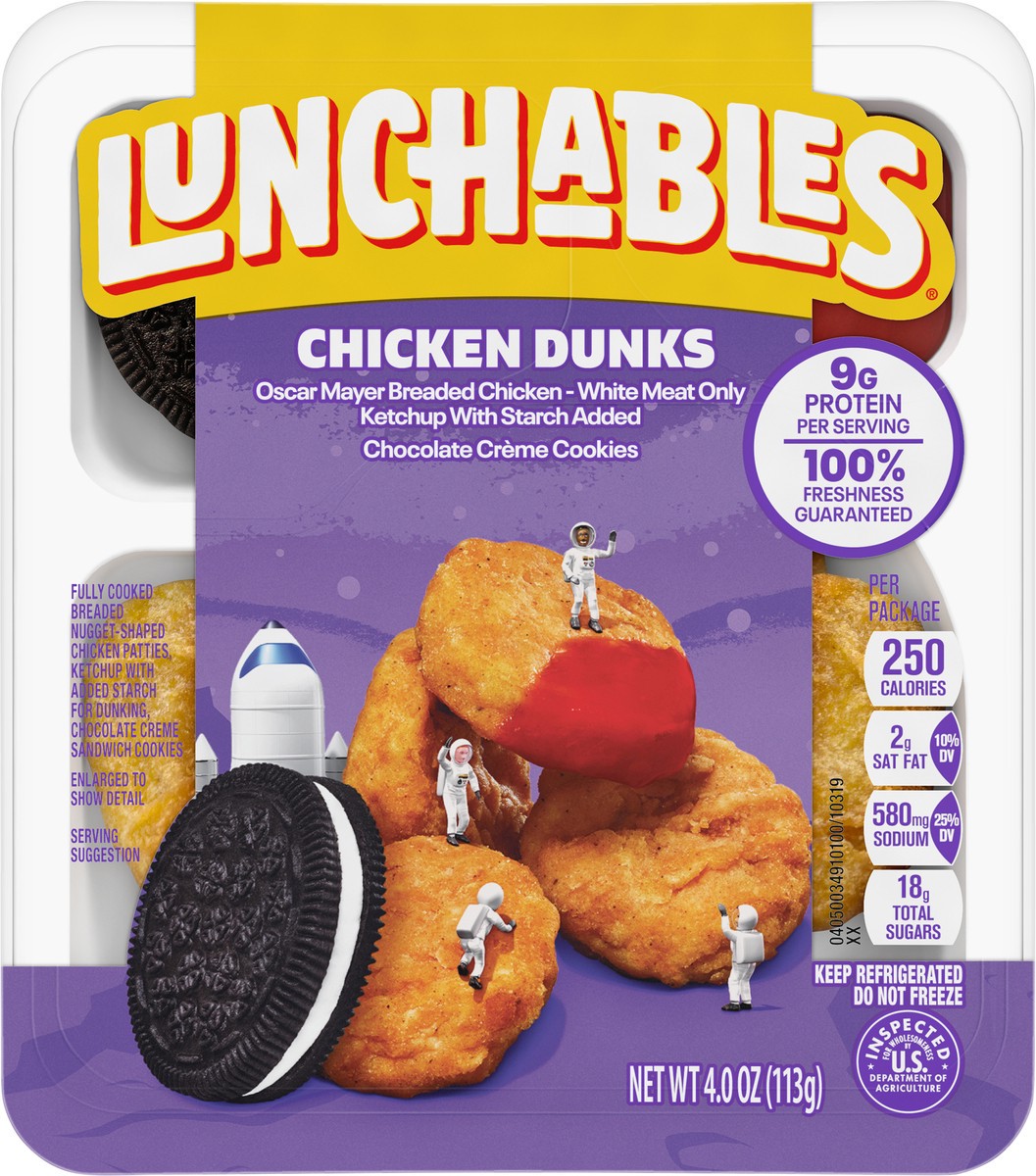 slide 7 of 9, Lunchables Chicken Dunks with Chocolate Creme Cookies, 4 oz Tray, 4 oz
