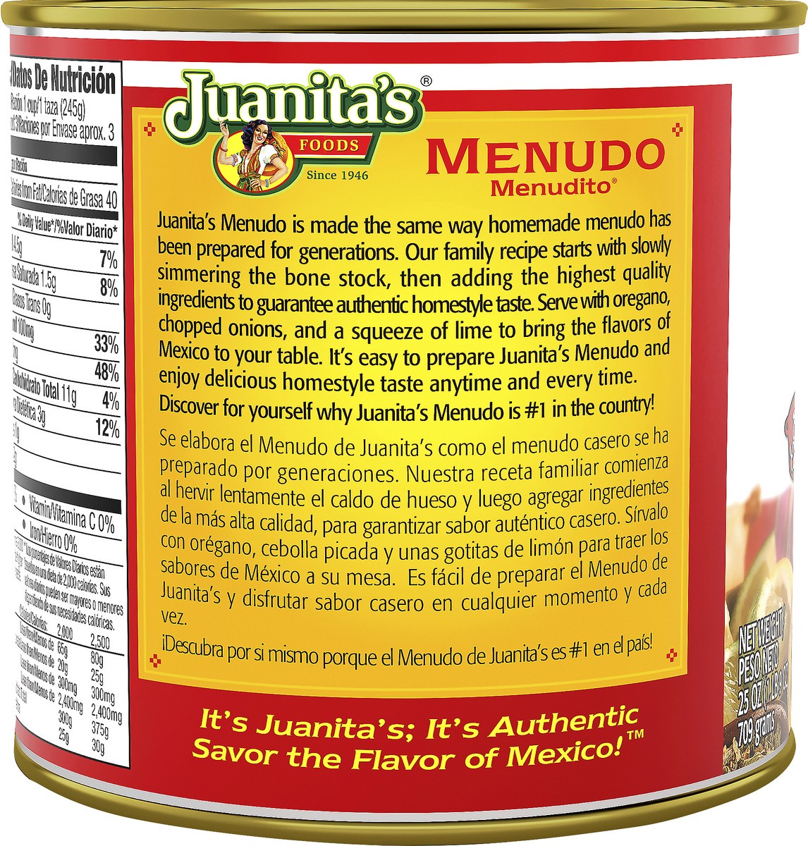 slide 2 of 4, Juanita's Original Menudo, Canned Menudo, 25 oz, 25 oz