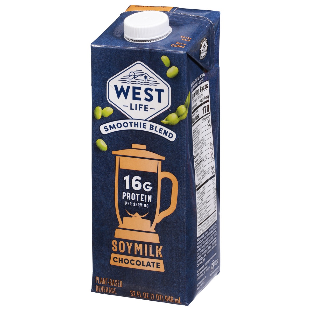 slide 6 of 9, West Life Chocolate Soy Smoothie Blend - 32 Oz, 32 oz