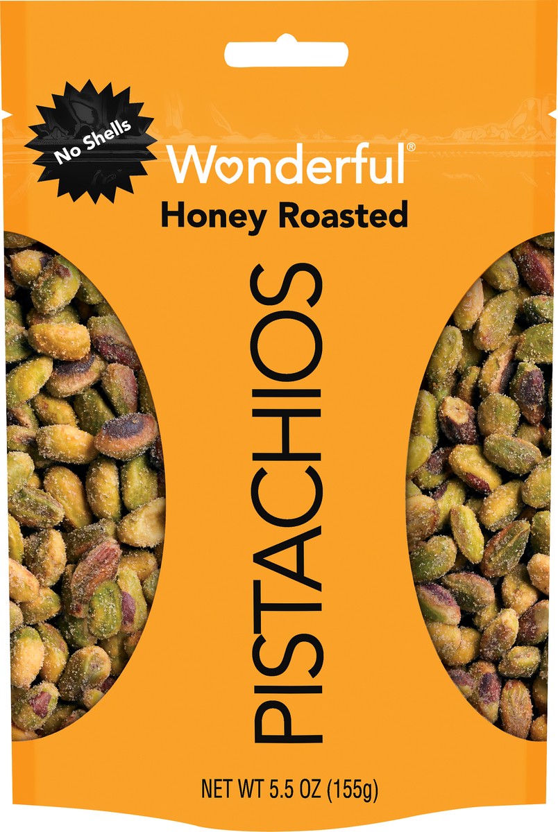 slide 3 of 3, Wonderful Pistachios, No Shells Honey Roasted Nuts, 5.5 Ounce, 5.5 oz