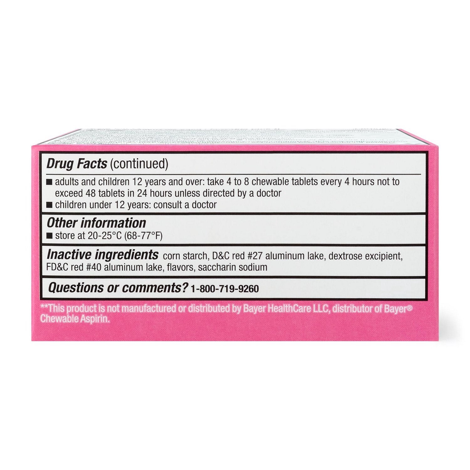 slide 9 of 9, Cvs Adult Low Dose Aspirin 81 Mg Chewable Tablets, Cherry, 108 Ct, 36 ct