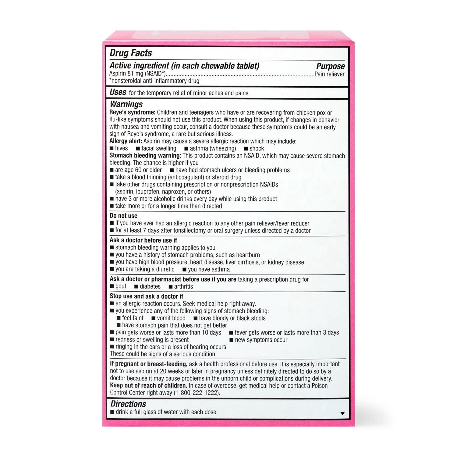 slide 5 of 9, Cvs Adult Low Dose Aspirin 81 Mg Chewable Tablets, Cherry, 108 Ct, 36 ct
