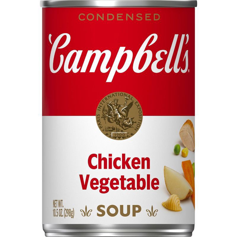 slide 1 of 5, Campbell's Condensed Chicken Vegetable Soup, 10.5 Ounce Can, 10.75 oz