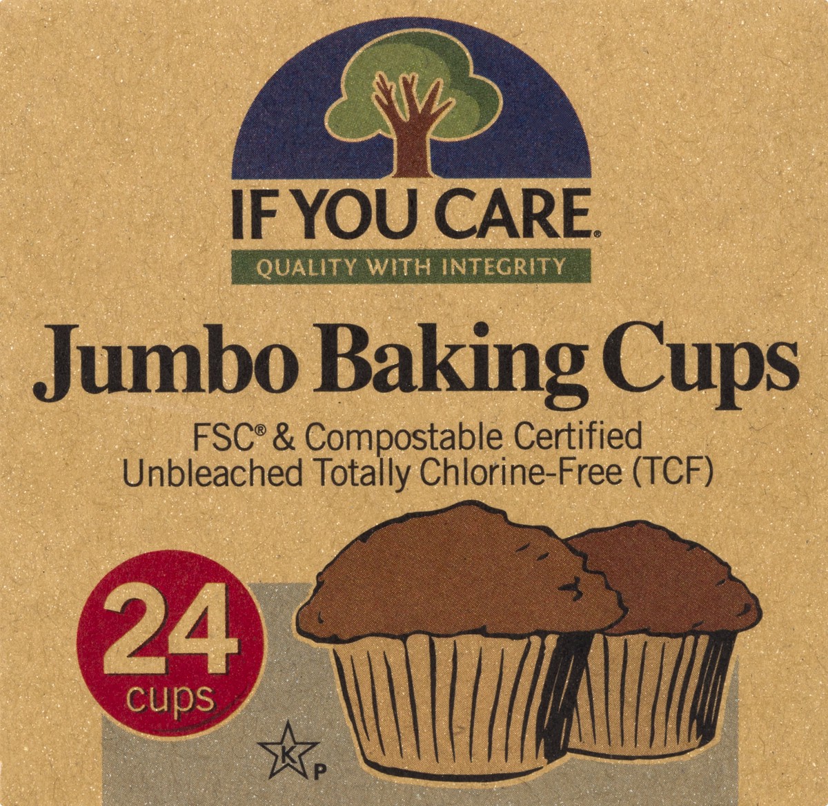 slide 1 of 4, If You Care Jumbo Baking Cups 24 ea, 24 ct