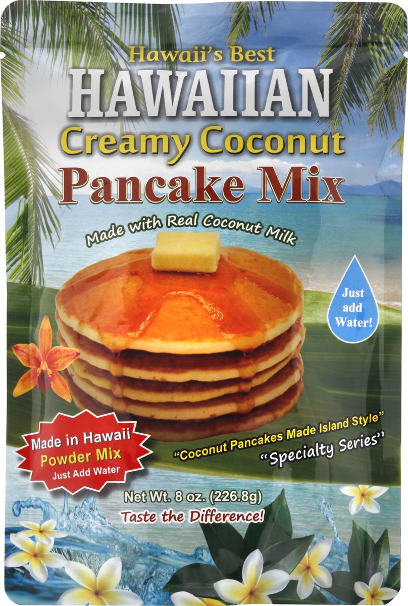 slide 1 of 9, Hawaiis Best Hawaii'S Best Creamy Coconut Pancake Mix - 8 Oz, 8 oz