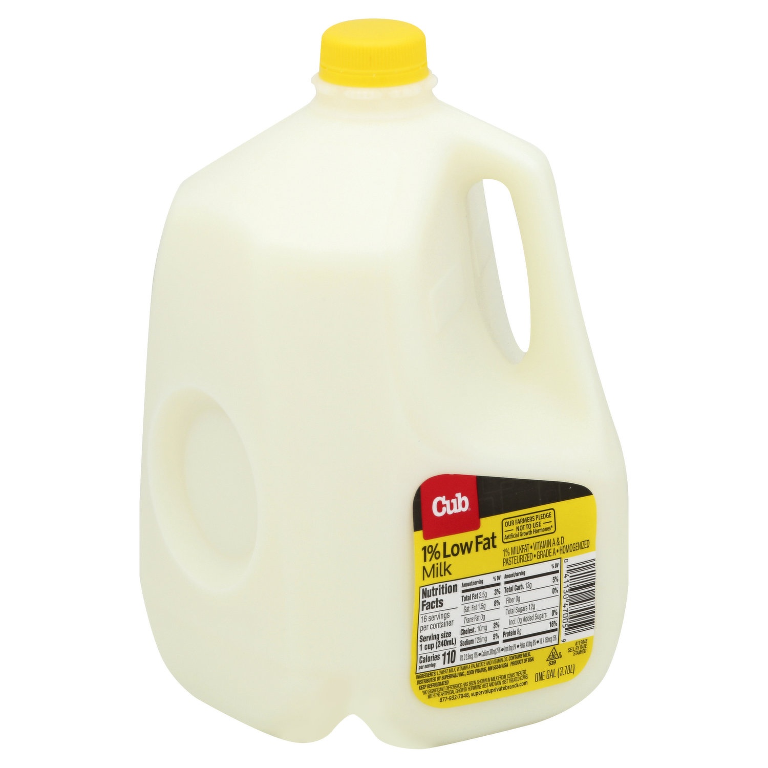 slide 1 of 1, Cub 1% Milk, 128 fl oz