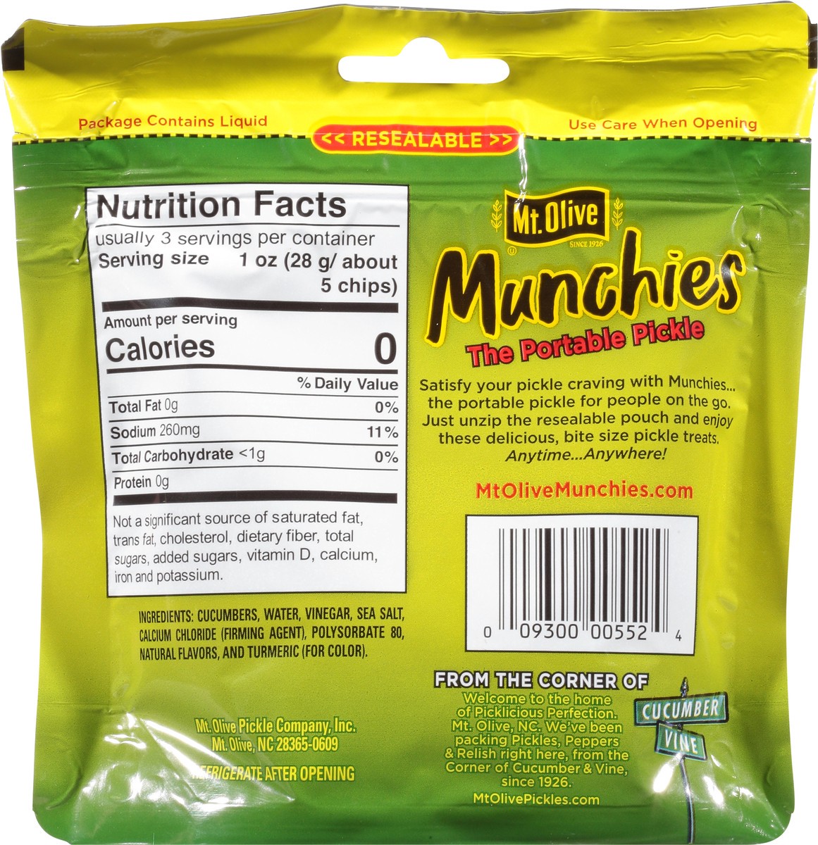 slide 7 of 7, Mt. Olive Munchies Kosher Dill Pickles 4.8 fl oz Pouch, 4.80 fl oz