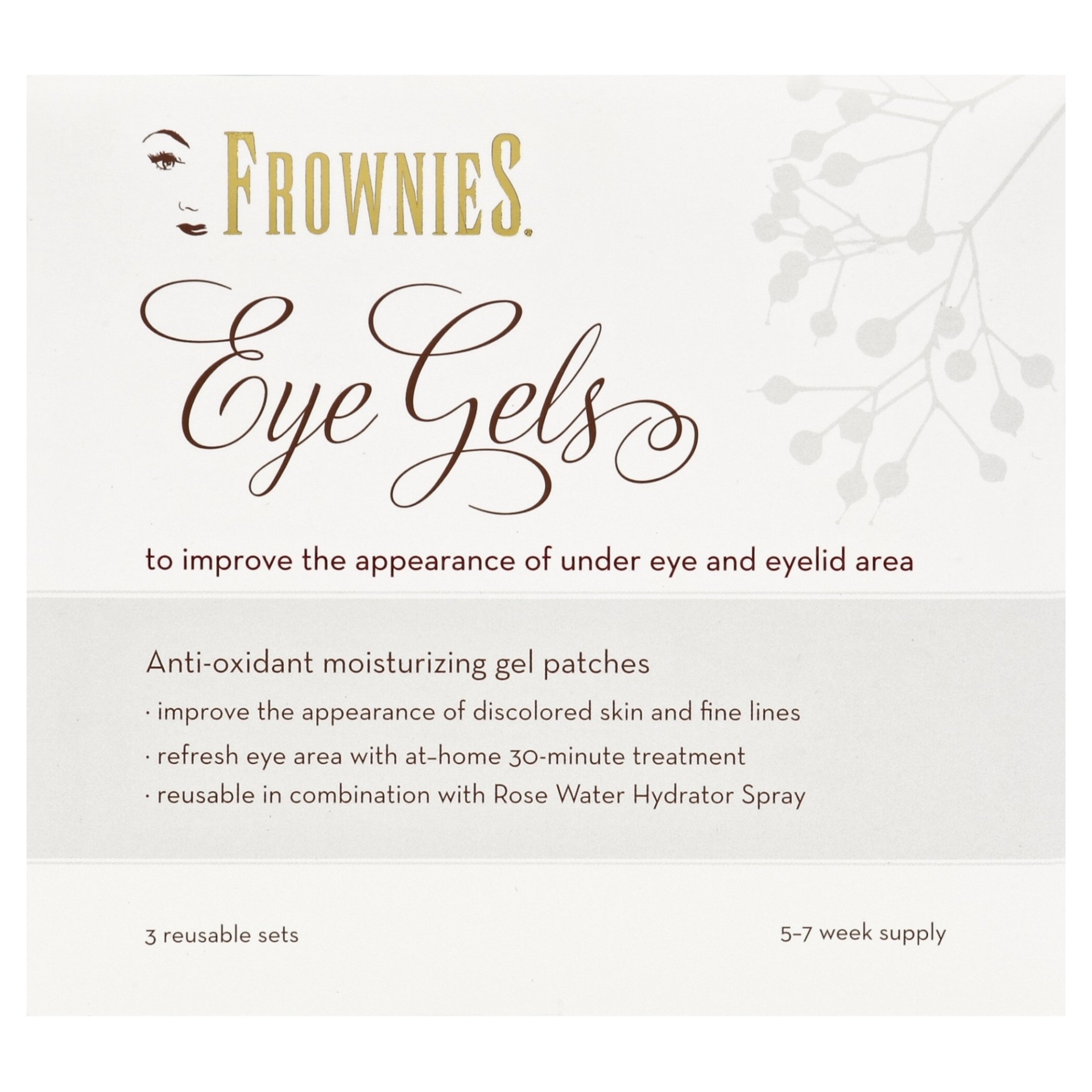 slide 1 of 1, Frownies Under Eye Patches, 3 ct