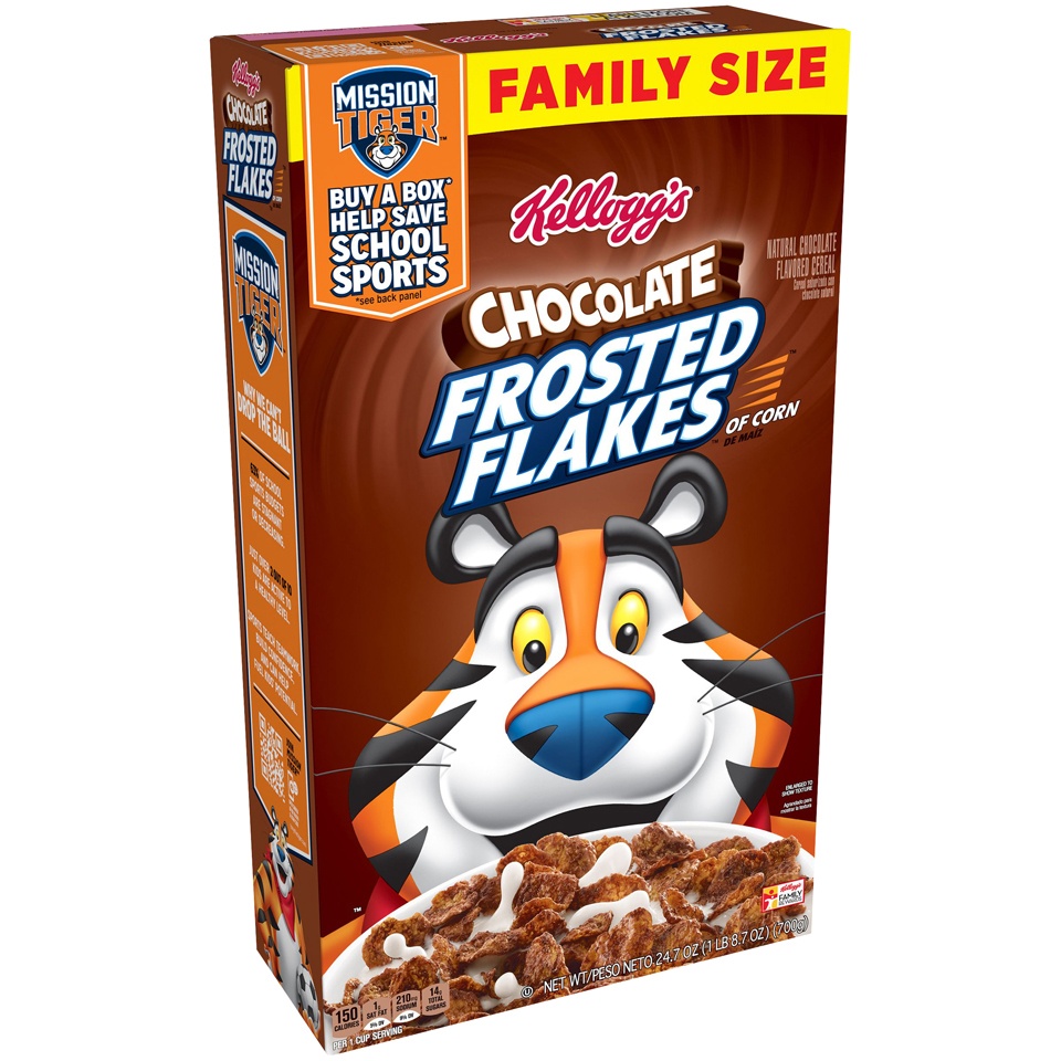 slide 2 of 4, Kellogg's Chocolate Frosted Flakes, 24.7 oz