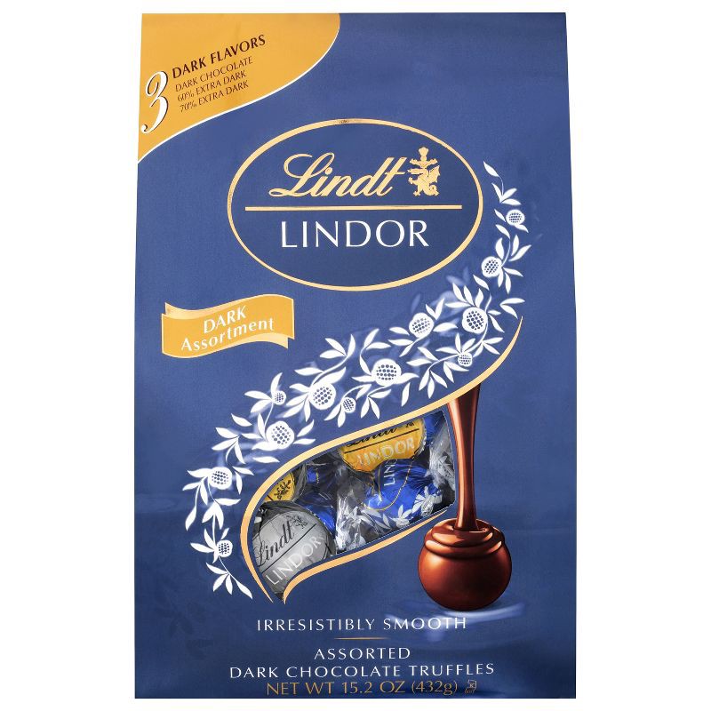 slide 8 of 8, Lindt Lindor Assorted Dark Chocolate Candy Truffles - 15.2 oz., 15.2 oz