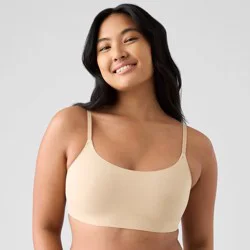 True & Co. True Everybody Women's Adjustable Strap Scoopneck Bra - Light Beige XL: Knit, Pullover Design