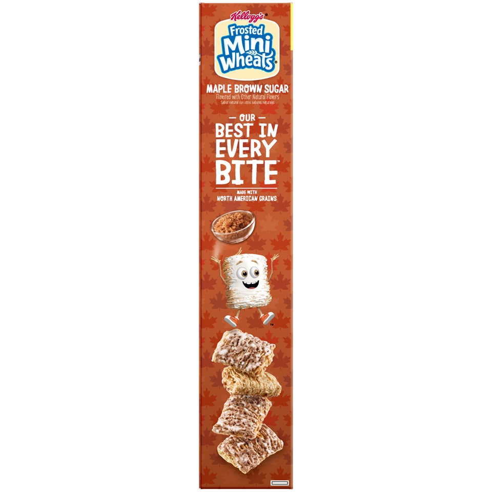 slide 2 of 4, Kellogg's Frosted Mini-Wheats Maple Brown Sugar Cereal, 21 oz