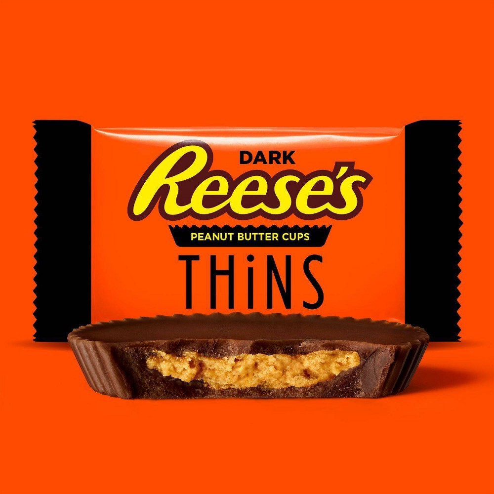 slide 4 of 4, Reese's Thins Peanut Butter Cups Dark Chocolate, 7.37 oz