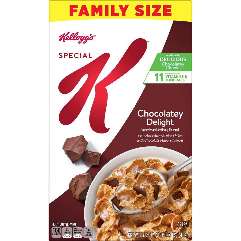 slide 4 of 11, Kellogg's Special K Chocolately Delight Cereal - 16.3oz, 16.3 oz