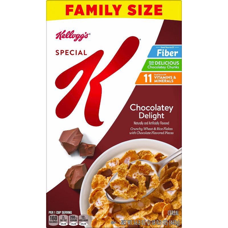 slide 6 of 11, Kellogg's Special K Chocolately Delight Cereal - 16.3oz, 16.3 oz