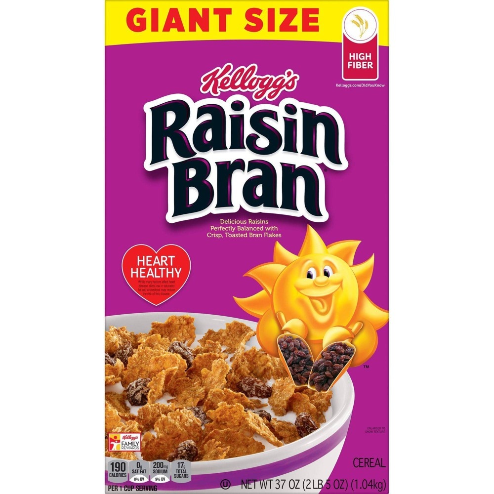 slide 8 of 11, Kellogg's Raisin Bran Raisin Bran Breakfast Cereal - Kellogg's, 37 oz