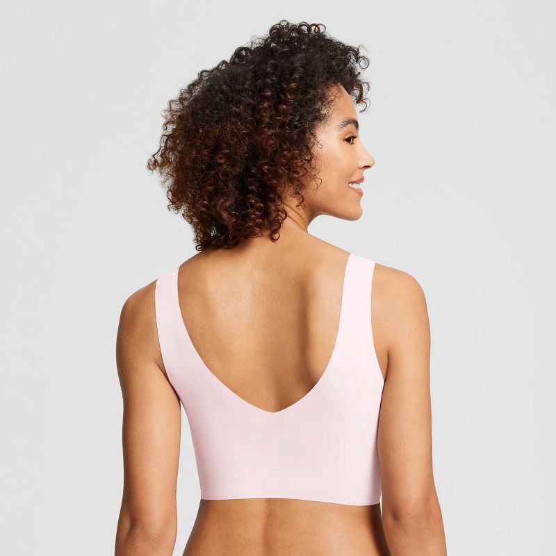 slide 2 of 5, True & Co. True Everybody Women's V Neck Bra - Pale Pink L: Seamless Knit Bralette, Lightly Lined, Wireless, Removable Padding, 1 ct