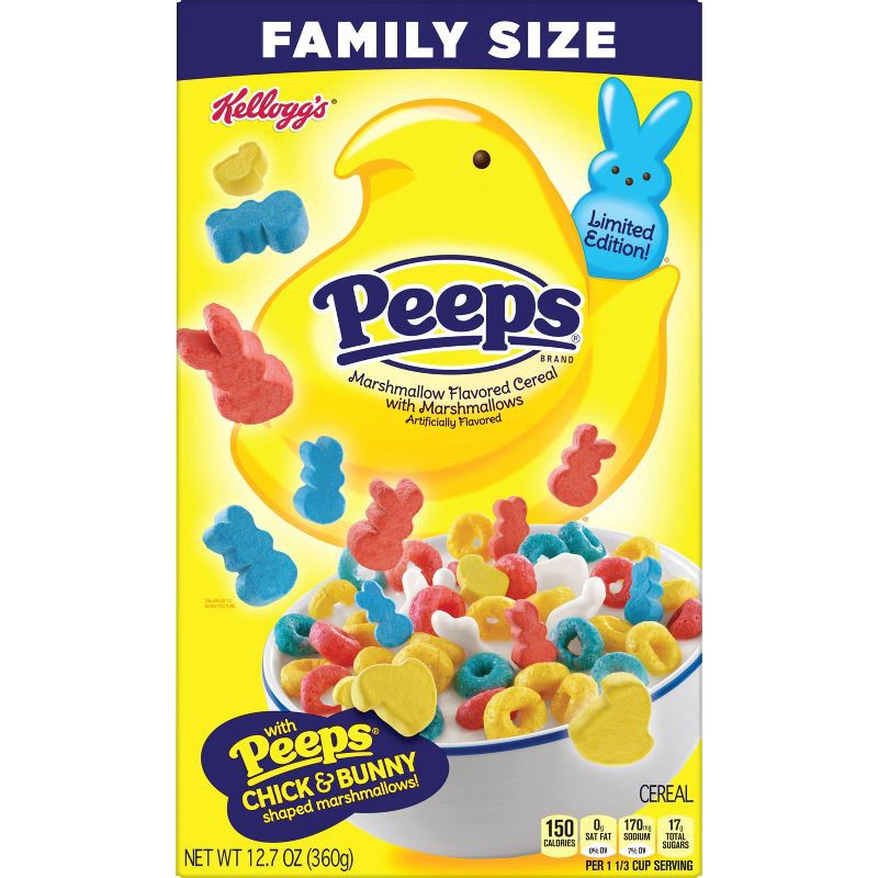 slide 2 of 5, Kellogg's Peeps Family Size Cereal - 12.7oz, 12.7 oz