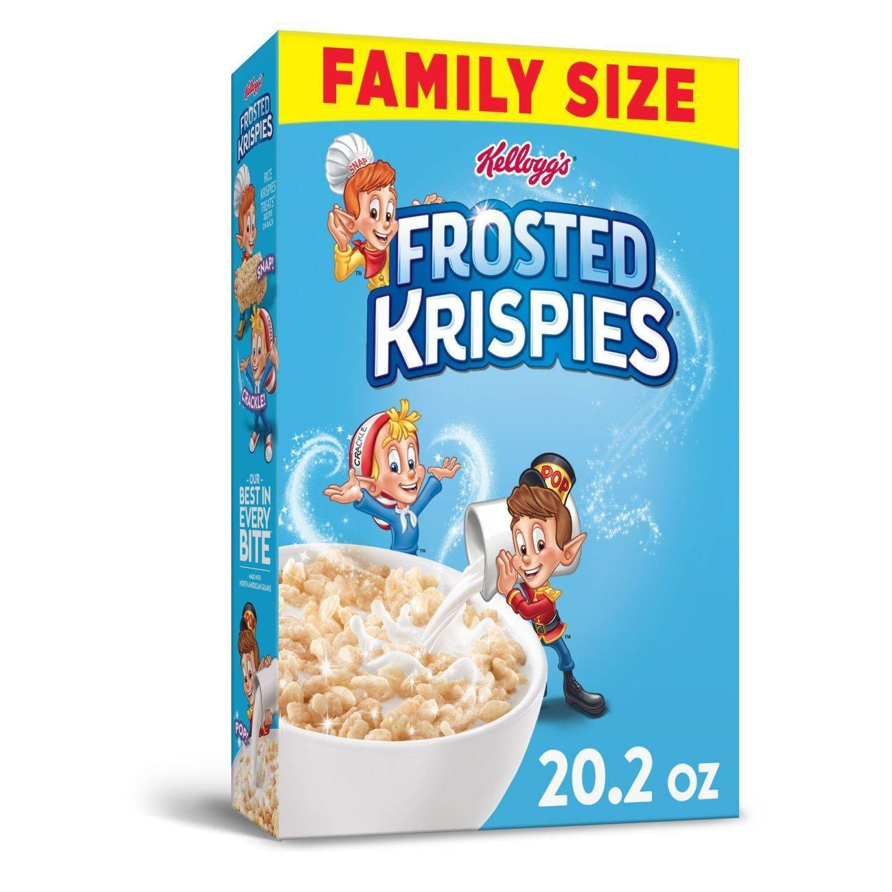 slide 1 of 8, Frosted Rice Krispies Breakfast Cereal - Kellogg's, 20.2 oz