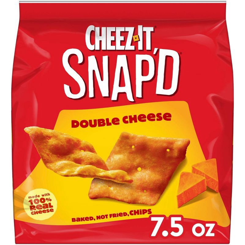 slide 1 of 9, Cheez-It Snap'd Double Cheese Crackers - 7.5oz, 7.5 oz
